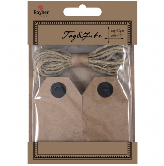 tags and jute 45x75 cm 20 pieces