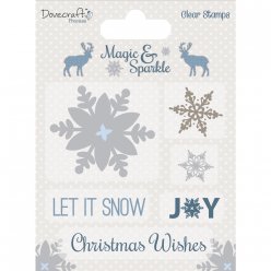 tampon clear stamp magicetsparkle flocons