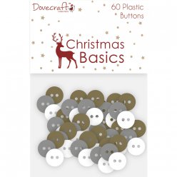 boutons en plastique decoratifs christmas basics