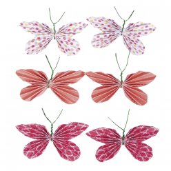 Sticker déco 3D : Papillons en papier 5x3 cm 