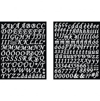 sticker alphabet chiffres cursif 25  3 cm 