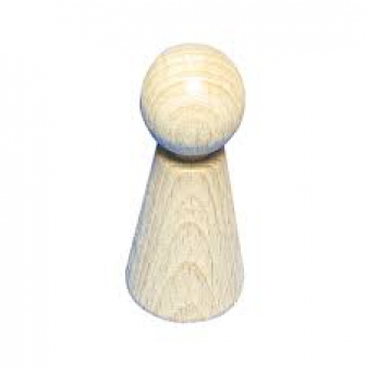 cone figurine en bois brut tailles variees