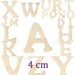 lettres en bois hauteur 4 cm x 02 cm