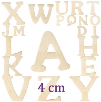 lettres en bois hauteur 4 cm x 02 cm