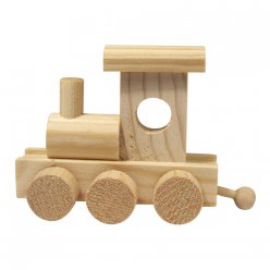 Locomotive en bois 10x4,5x7 cm 
