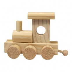 locomotive en bois 10x45x7 cm