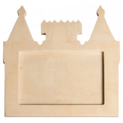 Cadre photo en bois Château - Label FSC 16,5x16,5x0,9 cm 
