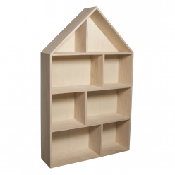 etagere murale en bois maison 30x50 cm