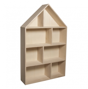 etagere murale en bois maison 30x50 cm