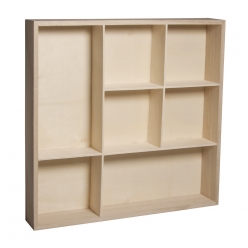 etagere murale en bois  label fsc 26x26 cm