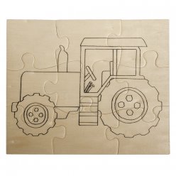 puzzle en bois tracteur label fsc