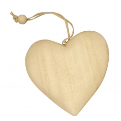 pendentif bois coeur o7 cm