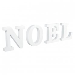mot noel en lettres de 11 cm blanc