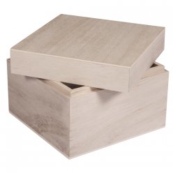 Boîte en bois avec couvercle 12cm