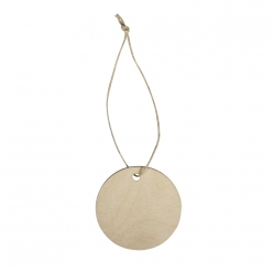 pendentif en bois disque 6 cm o