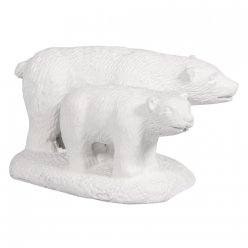 figurine en polyresine ours blanc45x25 cm