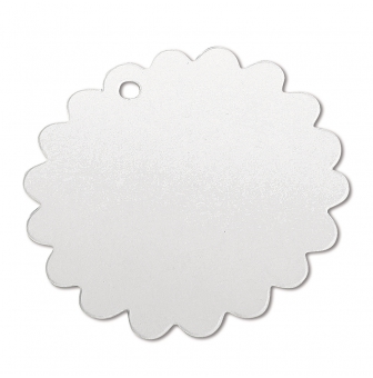 etiquette tags blanc  scallop  label fsc100 26 pieces