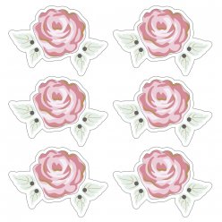 3d accessoires en papier romantic rose
