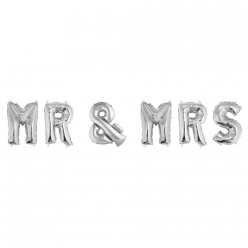 ballons en feuille mr et mrs