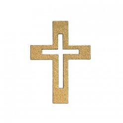 miniatures en bois croix adhesif 3 cm
