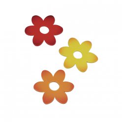 Petites pièces en bois Fleurs 7 cm (6 pièces)