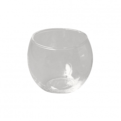 bougoir en verre rond 7 5 cm o
