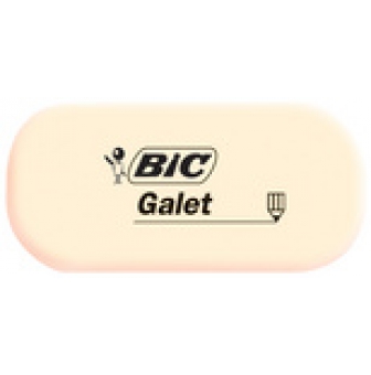 bic gomme plastique galet blanc extra molle oval