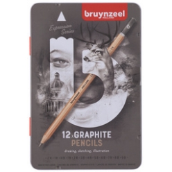 bruynzeel Crayon a papier Expression, etui metal de 12