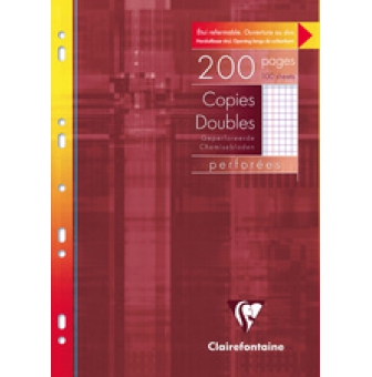clairefontaine copies doubles perforees a4 5x5 avec marge
