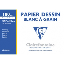 clairefontaine papier dessin blanc a grain 297 x 420 mm