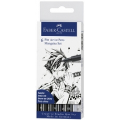 faber castell feutre encre de chine pitt artist pen etui 6