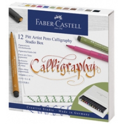 FABER-CASTELL Tuschestift PITT artist pen, 12er Atelierbox
