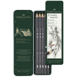 faber castell crayon graphite aquarelle etui de 5