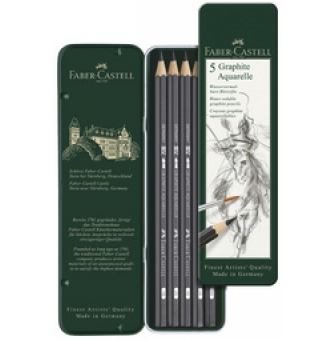 faber castell crayon graphite aquarelle etui de 5