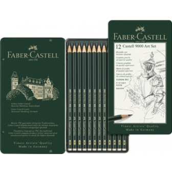 crayons a dessin castell 9000 kit art de 12