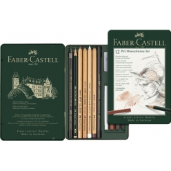 faber castell pitt monochrome set klein 12 teiliges etui