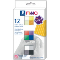 FIMO EFFECT Pate a modeler, kit de 12