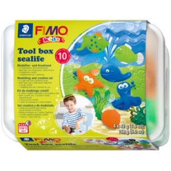 FIMO kids Modellier-Set Tool box sealife, 10-teilig