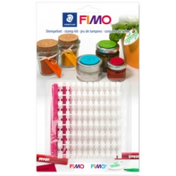 fimo jeu de tampons en plastique 88 signes blanc