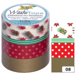folia deko klebeband washi tape weihnachten klassik 4er set