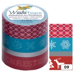 folia deko klebeband washi tape weihnachten klassik 4er set