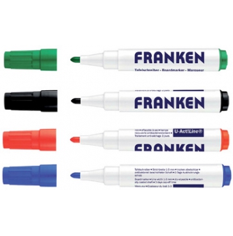 franken whiteboard marker u act line farbig sortiert