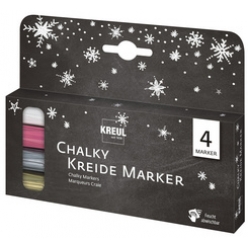 kreul marqueurs craie chalky medium kit de 4 hiver