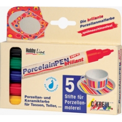 kreul porzellanmarker porcelainpen brillant 5er set