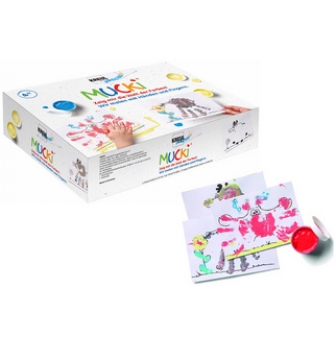 kit educatif de gouache aux doigts mucki 5 x 50 ml set