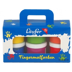 laufer fingerfarbe farbig sortiert 6 x 60 ml set