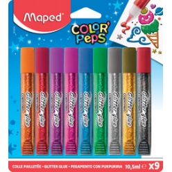 maped glitzerkleber color peps 9 x 105 ml blisterkarte