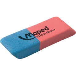 maped gomme en caoutchouc duo gom medium bleu rouge