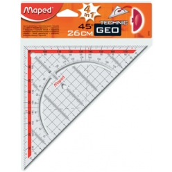 maped equerre geo technic hypotenuse260 mm en plastique