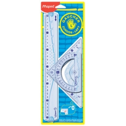 maped kit geometrie pour gauchers 4 pieces transparent